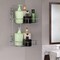 Bathroom Corner Two-Level Wall-Mounted Storage Shelf, Stainless Steel Without Drilling